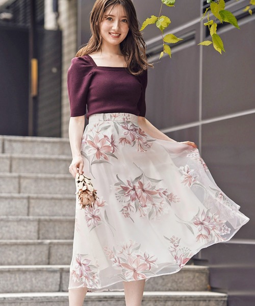 NOELA（ノエラ）の「ウォッシャブルパワショルニット（ニット/セーター・レディース・ブラック/オフホワイト/イエロー/ボルドー/モカ・フリー）」の8枚目の写真