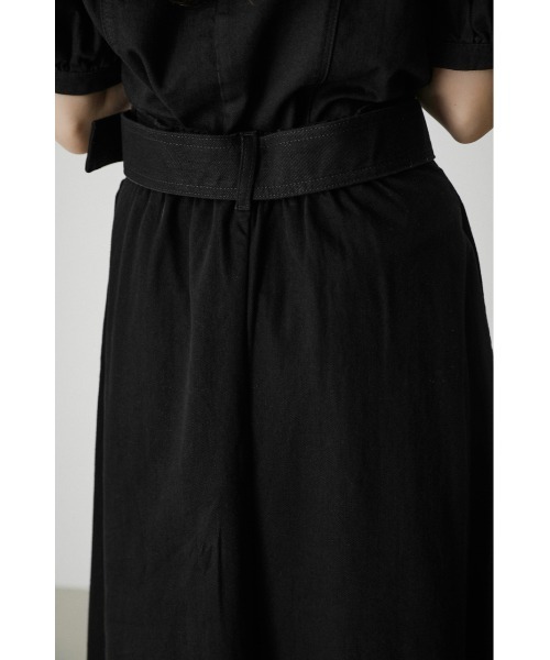 AZUL by moussy（アズールバイマウジー）の「WRAP FLARE DENIM SKIRT/ラップフレアーデニムスカート（デニムスカート・レディース・ワンウォッシュ/ブラック・MEDIUM/SMALL）」の10枚目の写真