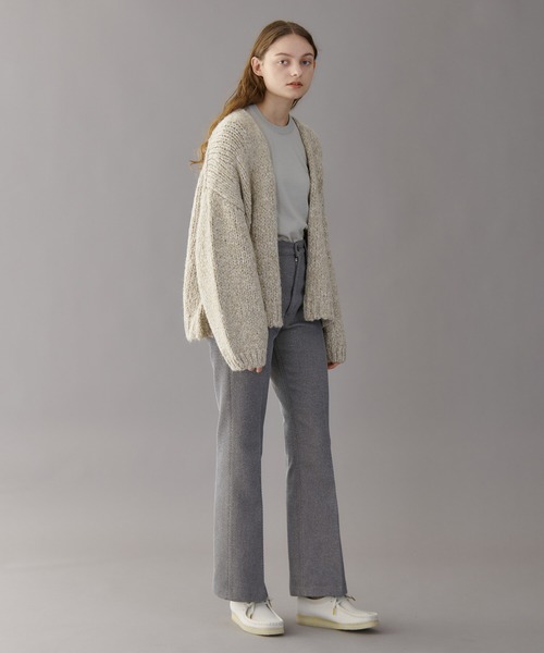 SERGE de bleu（サージ）の「SERGE de bleu | フレアツイルパンツ WOMEN（デニムパンツ・レディース・グレー・23/24/25）」の14枚目の写真