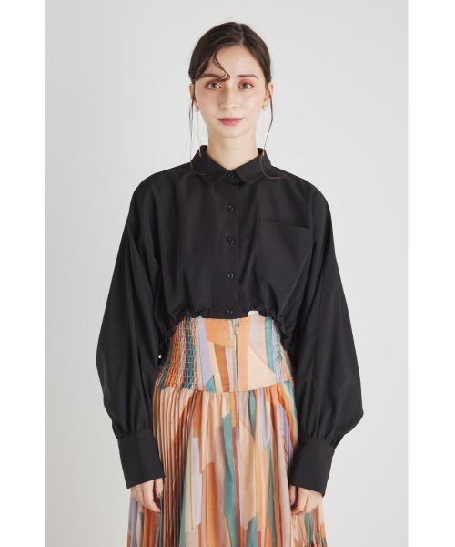 rienda（リエンダ）の「クロップドミリタリーシャツトップス（シャツ/ブラウス・レディース・ブラック/カーキ/アイボリー・FREE）」の8枚目の写真