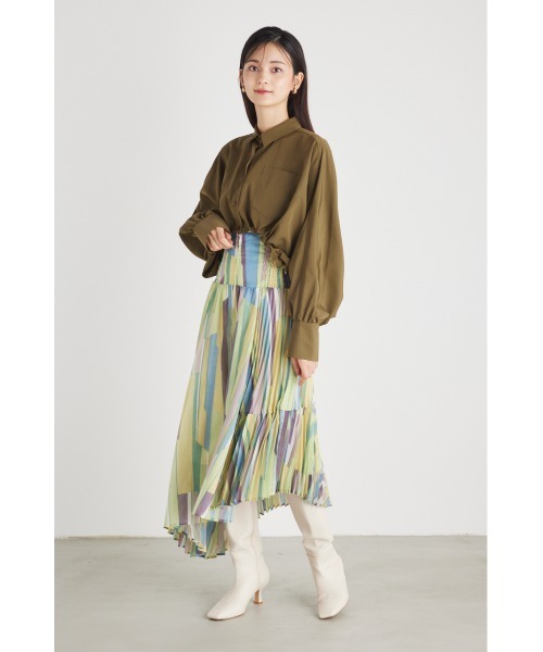 rienda（リエンダ）の「クロップドミリタリーシャツトップス（シャツ/ブラウス・レディース・ブラック/カーキ/アイボリー・FREE）」の11枚目の写真