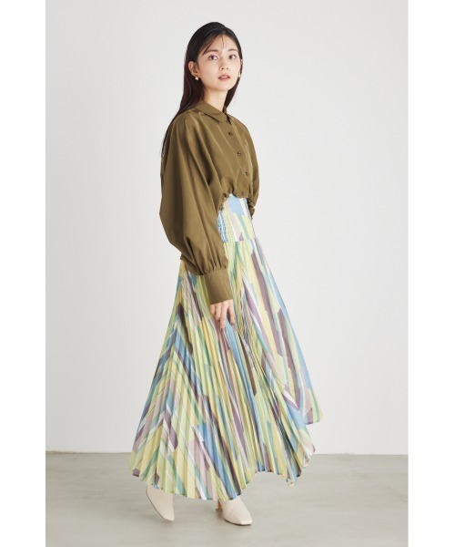 rienda（リエンダ）の「クロップドミリタリーシャツトップス（シャツ/ブラウス・レディース・ブラック/カーキ/アイボリー・FREE）」の12枚目の写真