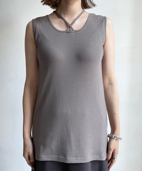 DouDou（ドゥドゥ）の「AW 配色2WAYタンク（タンクトップ・レディース・ブラック/ベージュ/オフホワイト・FREE）」の20枚目の写真