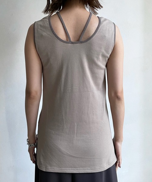 DouDou（ドゥドゥ）の「AW 配色2WAYタンク（タンクトップ・レディース・ブラック/ベージュ/オフホワイト・FREE）」の22枚目の写真