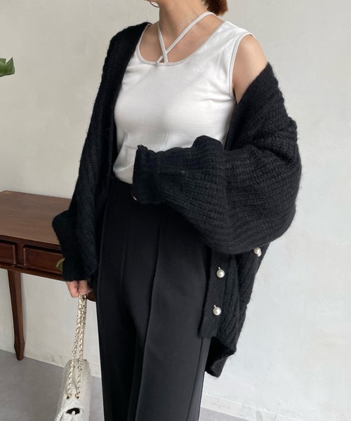 DouDou（ドゥドゥ）の「AW 配色2WAYタンク（タンクトップ・レディース・ブラック/ベージュ/オフホワイト・FREE）」の15枚目の写真