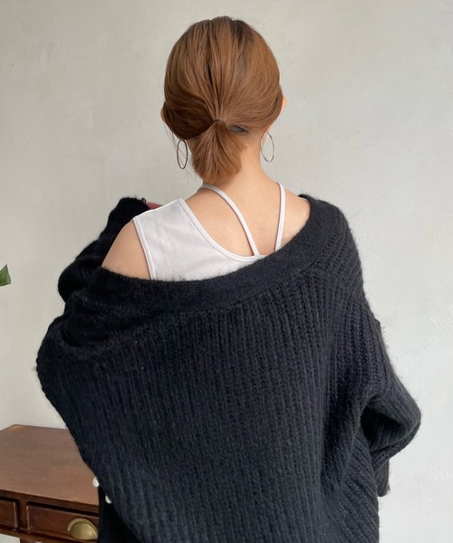 DouDou（ドゥドゥ）の「AW 配色2WAYタンク（タンクトップ・レディース・ブラック/ベージュ/オフホワイト・FREE）」の18枚目の写真