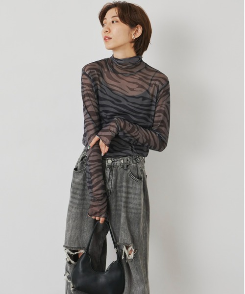 Auntie Rosa Holiday（アンティローザホリデー）の「メッシュプリントタートル（その他トップス・レディース・その他/グリーン・FREE）」の6枚目の写真