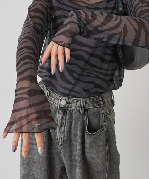 Auntie Rosa Holiday（アンティローザホリデー）の「メッシュプリントタートル（その他トップス・レディース・その他/グリーン・FREE）」の11枚目の写真