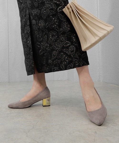 alala(アララ)の「ブロックヒールポインテッド(パンプス・レディース・ブラック/パープル/オレンジ/グレイッシュベージュ/グリーン/アイボリー系1/ブラック系1・S/M/L/LL)」の8枚目の写真