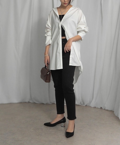 alala(アララ)の「ブロックヒールポインテッド(パンプス・レディース・ブラック/パープル/オレンジ/グレイッシュベージュ/グリーン/アイボリー系1/ブラック系1・S/M/L/LL)」の21枚目の写真