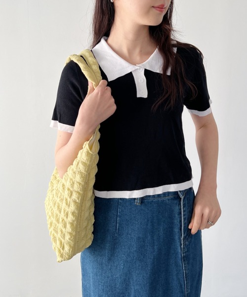 CLEA(クレア)の「【A4サイズ対応】ポップコーントートバッグ(トートバッグ・レディース・ブラック/イエロー/アイボリー/ピンク/ライトブルー・FREE)」の15枚目の写真