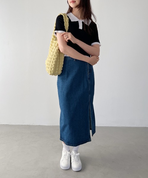 CLEA(クレア)の「【A4サイズ対応】ポップコーントートバッグ(トートバッグ・レディース・ブラック/イエロー/アイボリー/ピンク/ライトブルー・FREE)」の10枚目の写真