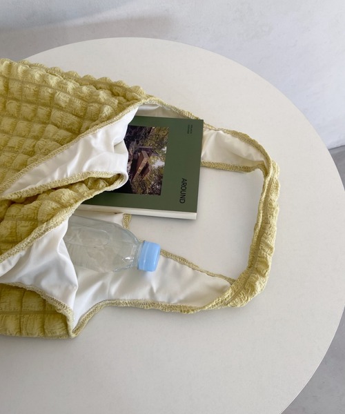 CLEA(クレア)の「【A4サイズ対応】ポップコーントートバッグ(トートバッグ・レディース・ブラック/イエロー/アイボリー/ピンク/ライトブルー・FREE)」の12枚目の写真