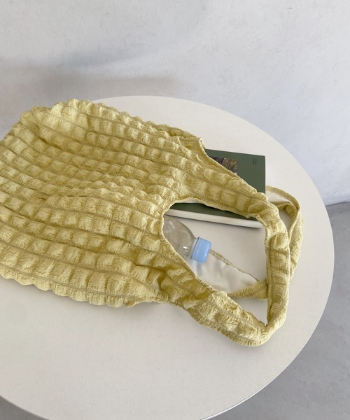 CLEA(クレア)の「【A4サイズ対応】ポップコーントートバッグ(トートバッグ・レディース・ブラック/イエロー/アイボリー/ピンク/ライトブルー・FREE)」の11枚目の写真