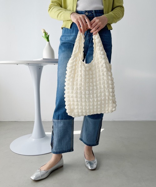 CLEA(クレア)の「【A4サイズ対応】ポップコーントートバッグ(トートバッグ・レディース・ブラック/イエロー/アイボリー/ピンク/ライトブルー・FREE)」の20枚目の写真