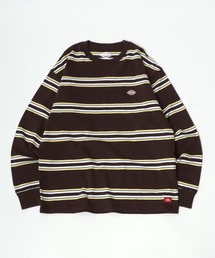 Dickies（ディッキーズ）の「Dickies（ディッキーズ）ワンポイントブランドロゴ刺繍ボーダーロンT（Tシャツ/カットソー・メンズ）」