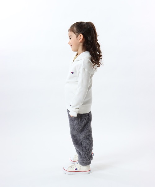Champion（チャンピオン）の「【Champion/チャンピオン】キッズ ベーシック ジップフーデッドシャツ（パーカー・キッズ・ベージュ/ブラック/チャコール/オフホワイト/ネイビー・120/140/100/130/160/150/110）」の19枚目の写真