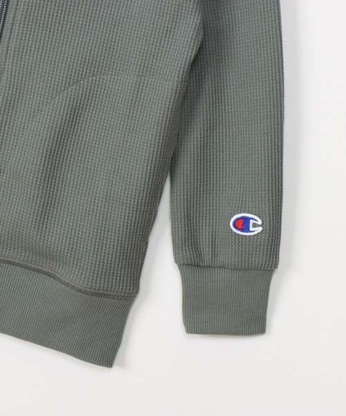 Champion（チャンピオン）の「【Champion/チャンピオン】キッズ ベーシック ジップフーデッドシャツ（パーカー・キッズ・ベージュ/ブラック/チャコール/オフホワイト/ネイビー・120/140/100/130/160/150/110）」の15枚目の写真