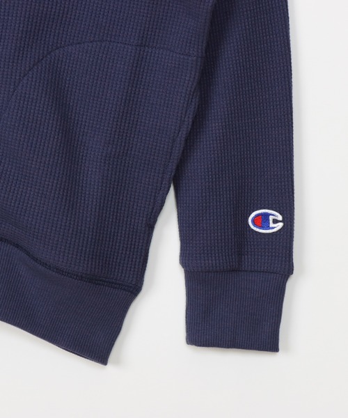 Champion（チャンピオン）の「【Champion/チャンピオン】キッズ ベーシック ジップフーデッドシャツ（パーカー・キッズ・ベージュ/ブラック/チャコール/オフホワイト/ネイビー・120/140/100/130/160/150/110）」の9枚目の写真
