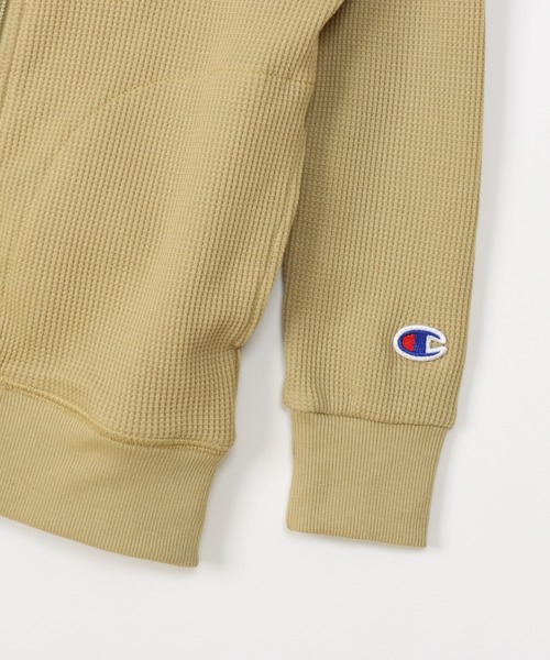 Champion（チャンピオン）の「【Champion/チャンピオン】キッズ ベーシック ジップフーデッドシャツ（パーカー・キッズ・ベージュ/ブラック/チャコール/オフホワイト/ネイビー・120/140/100/130/160/150/110）」の12枚目の写真