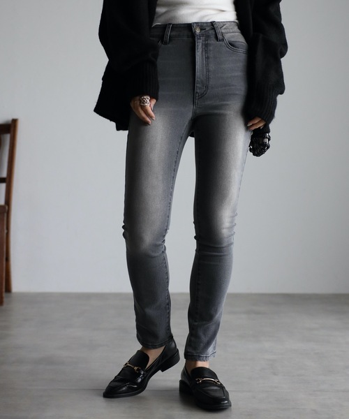 ap retro(アプレトロ)の「ストレッチタイトデニムPT(デニムパンツ・レディース・ブルー/インディゴブルー/ブラック・SMALL/MEDIUM/LARGE)」の1枚目の写真