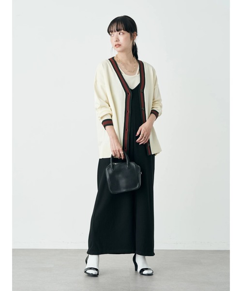 earth music&ecology（アースミュージックアンドエコロジー）の「配色トリムカーディガン（カーディガン/ボレロ・レディース・ネイビー/マスタード/グリーン/グレー/アイボリー/ブラウン・FREE）」の13枚目の写真