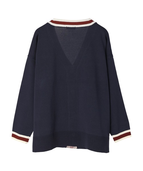 earth music&ecology（アースミュージックアンドエコロジー）の「配色トリムカーディガン（カーディガン/ボレロ・レディース・ネイビー/マスタード/グリーン/グレー/アイボリー/ブラウン・FREE）」の16枚目の写真