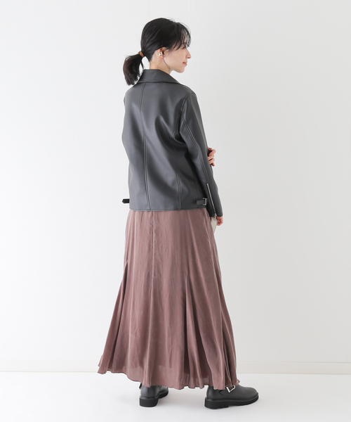 SLOBE IENA(スローブイエナ)の「FAUXレザーWライダース(ライダースジャケット・レディース・ブラック・FREE)」の10枚目の写真