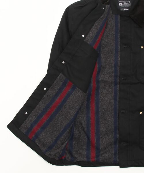 Carhartt（カーハート）の「carhartt/カーハート Blanket-Lined Duck Chore Coat/ブランケットライナー ダックチョアコート（カバーオール・メンズ・ブラック/ブラウン・M/L/XL）」の3枚目の写真