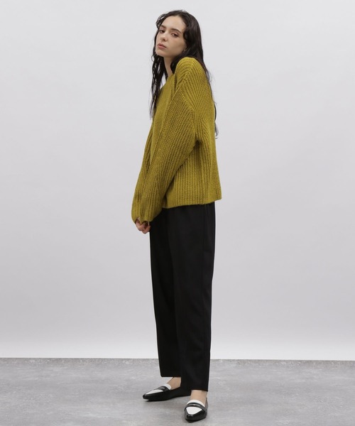 LAKOLE(ラコレ)の「3Gフラッフィ畦プルオーバー / 165935(ニット/セーター・レディース・オフホワイト/ライトグレー/ネイビー/イエロー・SMALL/MEDIUM)」の15枚目の写真