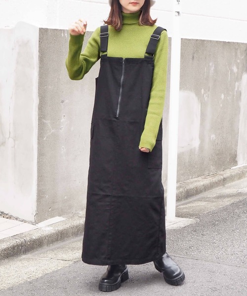 tiptop（ティップトップ）の「ミリタリージャンパースカート（スカート・レディース・カーキ/ブラック/ブラック系その他・FREE）」の7枚目の写真