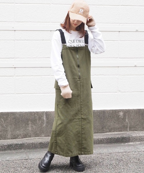 tiptop（ティップトップ）の「ミリタリージャンパースカート（スカート・レディース・カーキ/ブラック/ブラック系その他・FREE）」の11枚目の写真