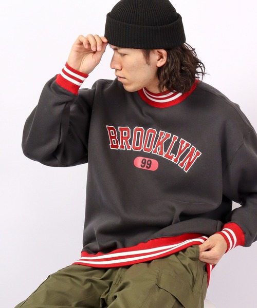 FUNALIVE（ファンアライブ）の「裏起毛ハイネック リブラインスウェット プルオーバー（スウェット・メンズ・グレー/チャコールグレー/グリーン・M/L/XL）」の6枚目の写真