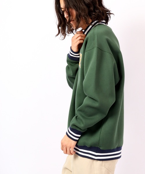 FUNALIVE（ファンアライブ）の「裏起毛ハイネック リブラインスウェット プルオーバー（スウェット・メンズ・グレー/チャコールグレー/グリーン・M/L/XL）」の18枚目の写真