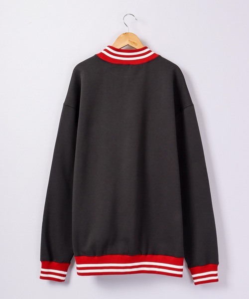 FUNALIVE（ファンアライブ）の「裏起毛ハイネック リブラインスウェット プルオーバー（スウェット・メンズ・グレー/チャコールグレー/グリーン・M/L/XL）」の5枚目の写真