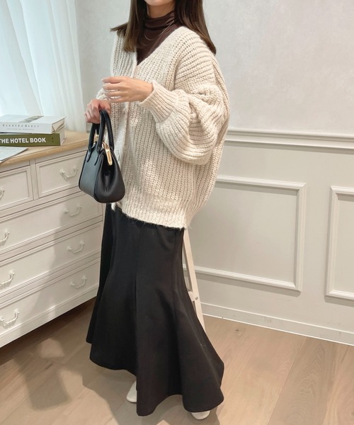 apres jour(アプレジュール)の「起毛畦ニットカーディガン【ZOZOTOWN限定アイテム】(カーディガン/ボレロ・レディース・オフホワイト/サックスブルー/ピンク/アイボリー・フリー/X-LARGE)」の21枚目の写真