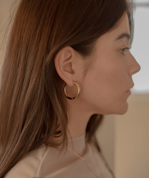 novice(ノーヴィス)の「【novice】Ring Hoop Pierce(ピアス(両耳用)・レディース・シルバー/ゴールド・FREE)」の6枚目の写真