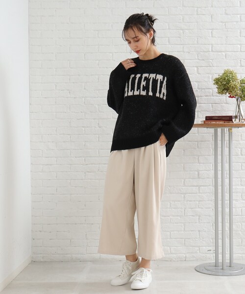 SHOO・LA・RUE(シューラルー)の「◆ミックスロゴジャカードニット(ニット/セーター・レディース・ベージュ系その他7/ライトグレー系4/ブラック系4・00)」の21枚目の写真