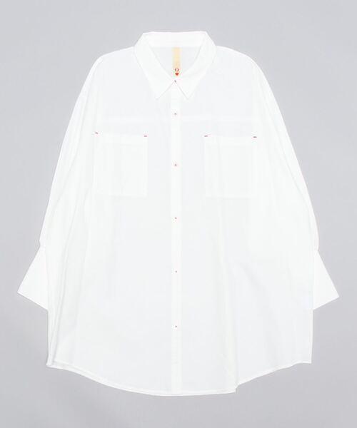 Q（キュー）の「ギャザースリーブビッグシャツ（シャツ/ブラウス・レディース・アイボリー・MEDIUM）」の4枚目の写真