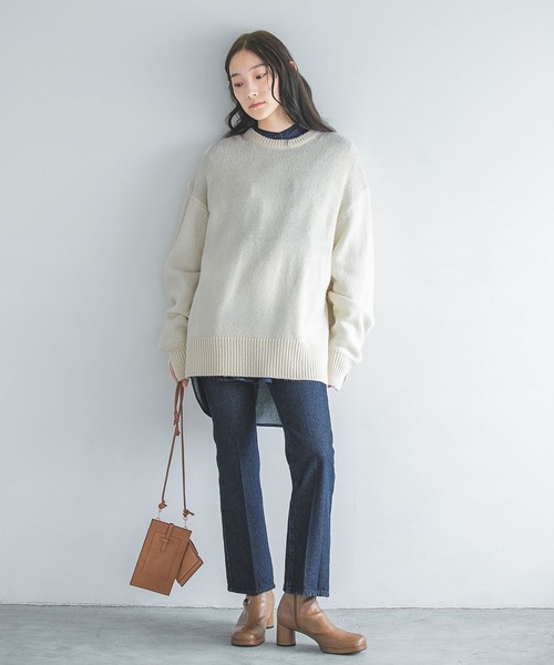 A part by（アパートバイ）の「【S/Mサイズ展開】フレアデニムパンツ（デニムパンツ・レディース・ネイビー/ブルー・SMALL/MEDIUM）」の18枚目の写真