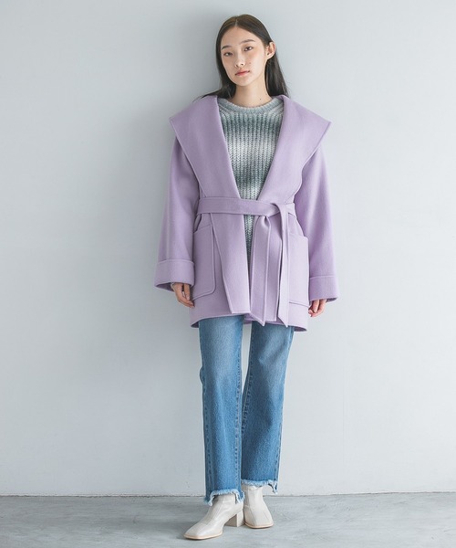 A part by（アパートバイ）の「【S/Mサイズ展開】フレアデニムパンツ（デニムパンツ・レディース・ネイビー/ブルー・SMALL/MEDIUM）」の19枚目の写真