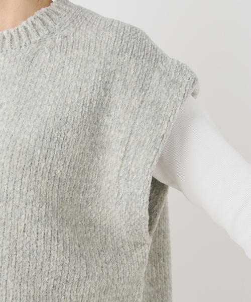 ATON(エイトン)wool mole crew neck vestニットベスト セール】【ATON/エイトン】CREWNECK ベスト（ベスト）｜FRAMeWORK