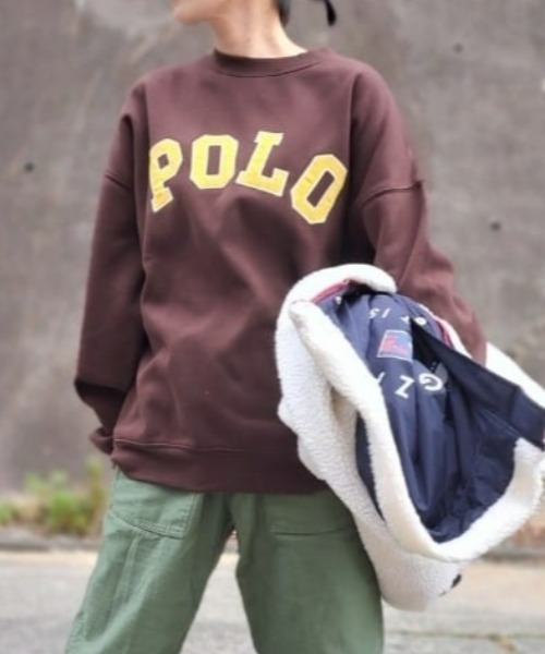 POLO BCS（ポロ ビーシーエス）の「【POLO BCS】ロゴ刺繍スウェット（スウェット・メンズ・ブラック/ブラウン/イエロー・XL/L/M）」の2枚目の写真