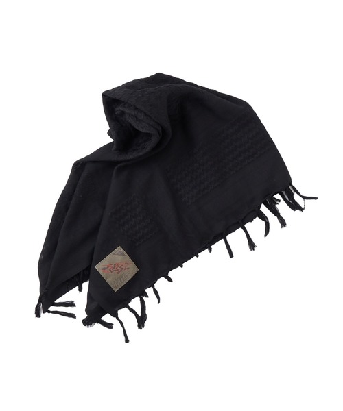 WHO'S WHO gallery（フーズフーギャラリー）の「【KOOKY'N/クーキー】BRONXアフガンストール（ストール/ショール・メンズ・ベージュ/カーキ/ブラック・FREE）」の2枚目の写真