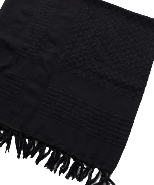 WHO'S WHO gallery（フーズフーギャラリー）の「【KOOKY'N/クーキー】BRONXアフガンストール（ストール/ショール・メンズ・ベージュ/カーキ/ブラック・FREE）」の8枚目の写真