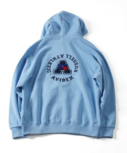 Russell Athletic（ラッセルアスレティック）の「【RUSSELL ATHLETIC × AVIREX】Women's PULL-OVER PARKA/ ウィメンズ プルオーバーパーカー（パーカー・レディース・ブルー系その他3/グレー/ブラック・F）」の17枚目の写真
