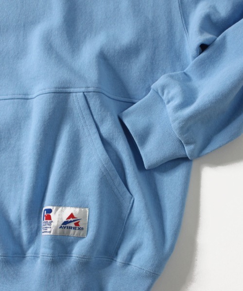 Russell Athletic（ラッセルアスレティック）の「【RUSSELL ATHLETIC × AVIREX】Women's PULL-OVER PARKA/ ウィメンズ プルオーバーパーカー（パーカー・レディース・ブルー系その他3/グレー/ブラック・F）」の15枚目の写真