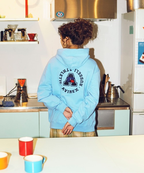 Russell Athletic（ラッセルアスレティック）の「【RUSSELL ATHLETIC × AVIREX】Women's PULL-OVER PARKA/ ウィメンズ プルオーバーパーカー（パーカー・レディース・ブルー系その他3/グレー/ブラック・F）」の20枚目の写真