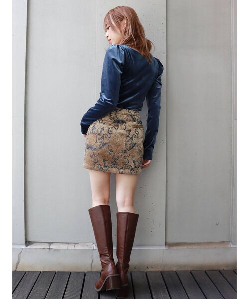 MURUA（ムルーア）の「パワショルベロアトップス（Tシャツ/カットソー・レディース・ブラック/ブルー・FREE）」の21枚目の写真