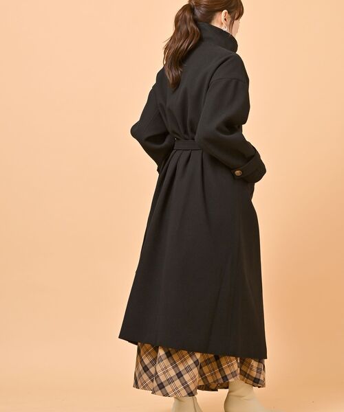 rps（アールピーエス）の「スタンドカラーロングコート（その他アウター・レディース・ブラウン/グレイッシュベージュ/ブラック・M）」の8枚目の写真